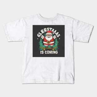 Santa on skateboard Kids T-Shirt